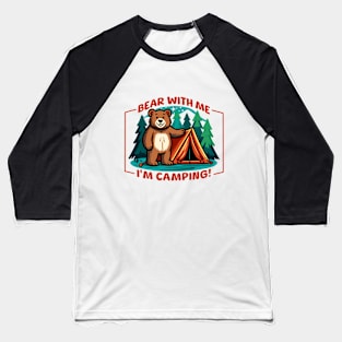 Camping Bear Outdoors Adventure Gift Baseball T-Shirt